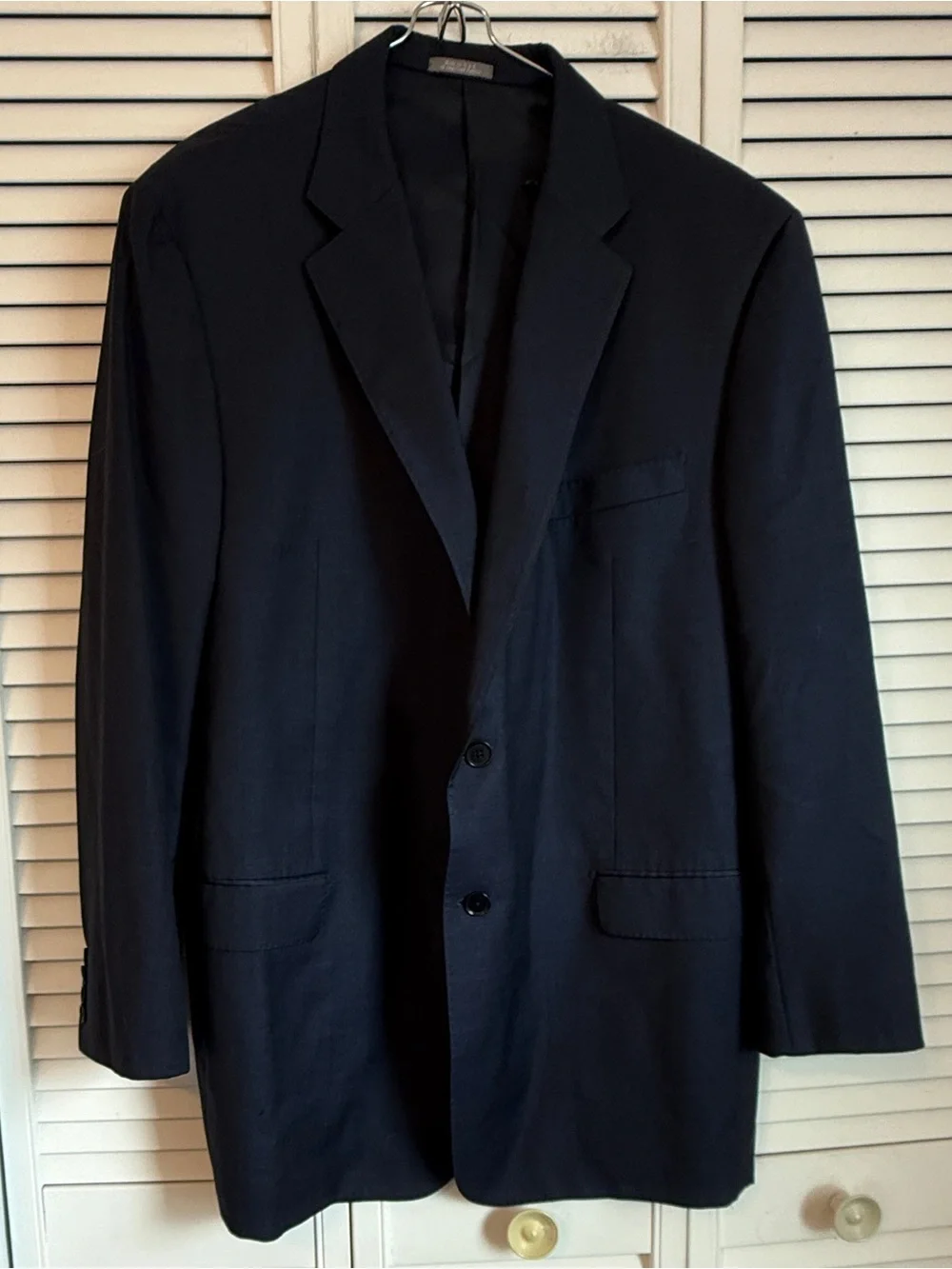 Daniel Cremieux Loro Piana Navy Blue Super 170's Wool Blazer Jacket 48L Linen